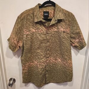 5.11 Tactical Men's Wyatt Trout Short Sleeve Snap Shirt Sz M Casual Work Wear